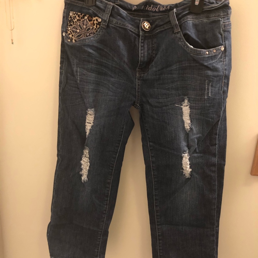 LA idol bling jean capris- new without tags